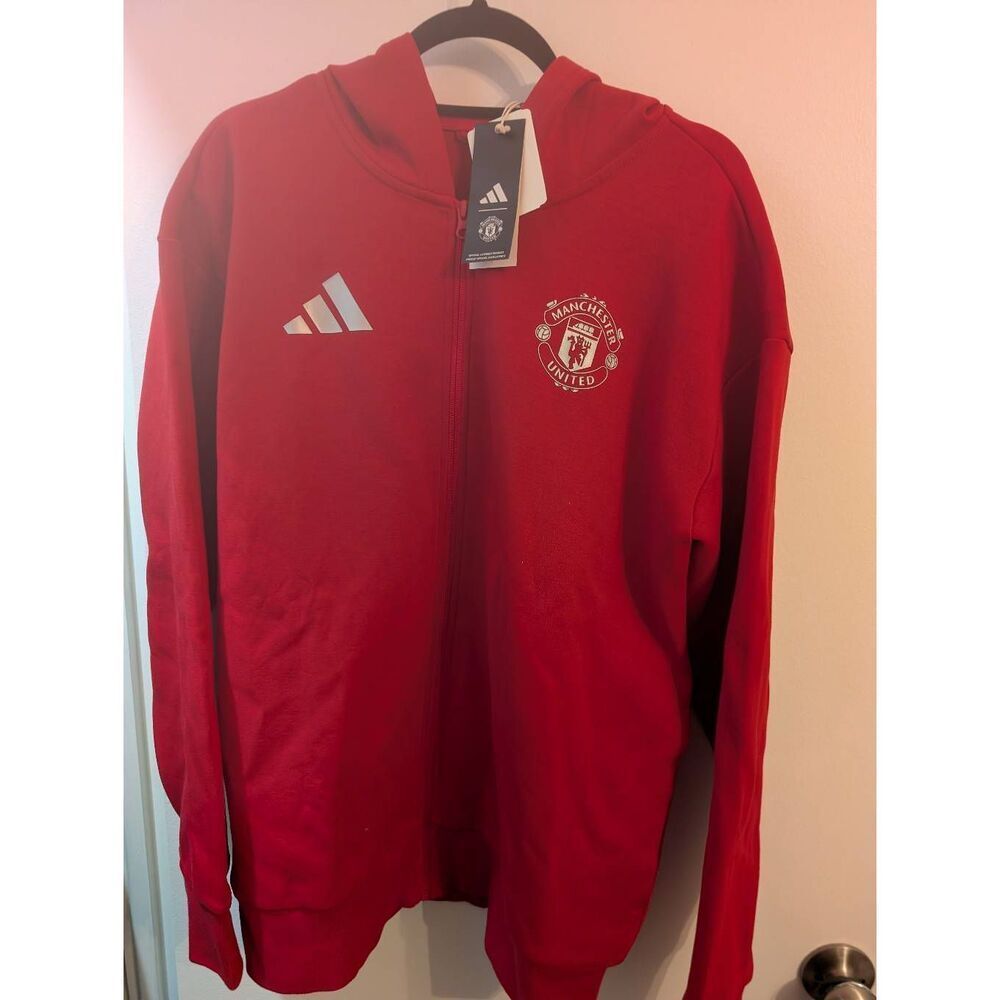 NWT ADIDAS Manchester United FC 2024 Anthem Jacket Men's - Picture 4 of 6